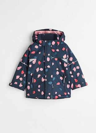 Куртка для дівчинки h&m зимова з принтом 2