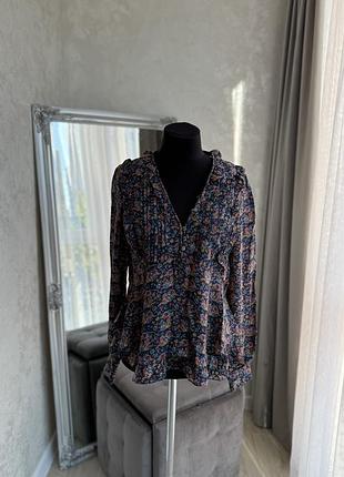Блуза sezane 100% шовк
