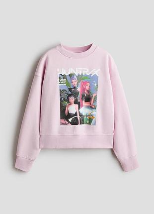 Толстовка с принтом 764op demon hunters h&amp;m 9771