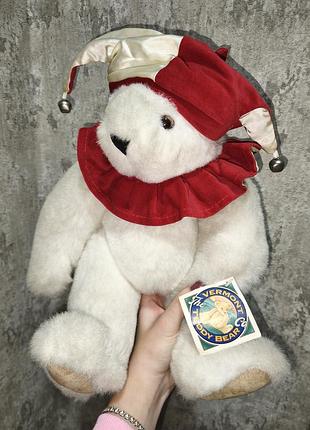 Редкий винтажный медведь шут vermont teddy bear оригинал сша 1994 год