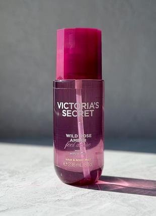 Парфумований спрей / міст wild rose amber hair & body mist victoria’s secret