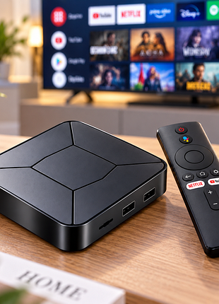 Смарт тв-приставка i96z8 android tv 2/16 гб / приставка для tvwi-fi 2.4/5ггц с пультом