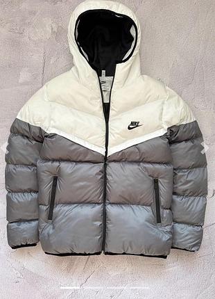 Пуховик nike storm-fit сірий