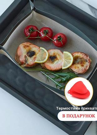 Силіконовий килимок для випікання на застібках 30х40