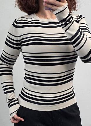 🥰 водолазка лонгслів у смужку zara