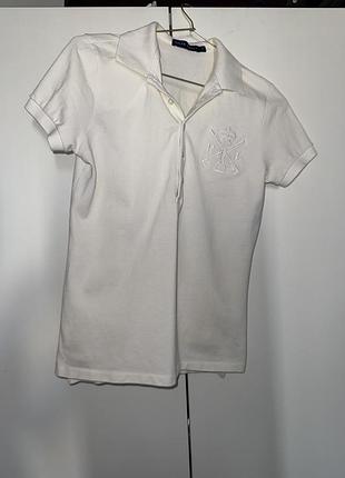 Поло жіноче ralph lauren біле 2