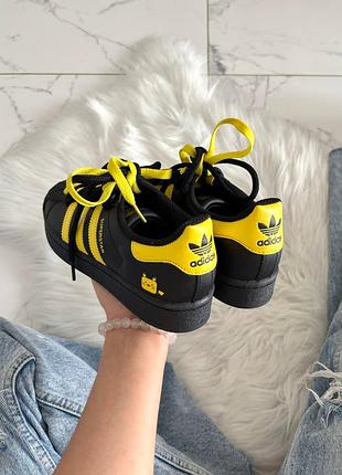 Adidas superstar pokemon black yellow custom 4