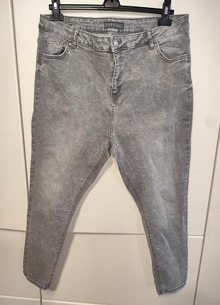 Серые джинсы скинни denim co (primark) / р. 46-48 (xl)
