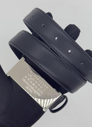 Ремінь унісекс типу maison margiela чорний 110 см