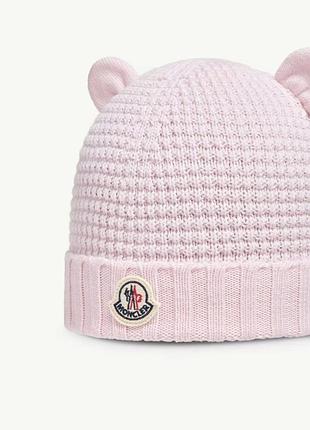 Шапка для немовлят moncler рожева