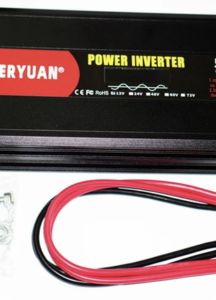 Перетворювач напруги eryuan 12v → 220v 5000w з lcd і вольтметром ∙ інвертор 12-220 чистий синус eryuan 5000 вт
