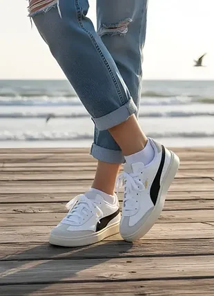 Женские кожаные кроссовки puma lajla t-toe (37р.23-23,5см.)