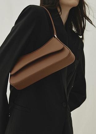 Сумка verbena kira bag карамельна середня з натуральної шкіри