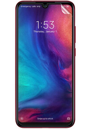 Гидрогелевая защитная пленка aurora aaa на xiaomi redmi note 7 pro на весь экран прозрачная
