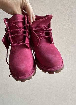 Чоботи для дівчинки timberland рожеві 2