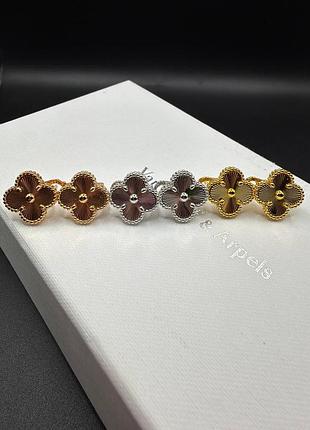 💎new💎брендовые серьги van cleef , vca, клевер, ван клиф ♥️♥️♥️с логотипом