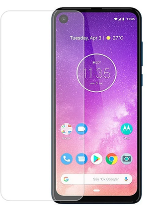 Гидрогелевая защитная пленка на motorola one vision на весь экран прозрачная