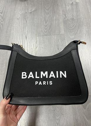 🤑 balmain b-army canvas leather shoulder bag total black