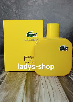 Мужская туалетная вода lacoste l.12.12 yellow (jaune) (лакоста л 12.12 елоу) 100 мл