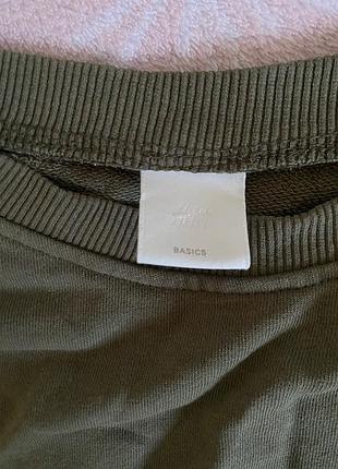 Світшот оливковий h&m m 3