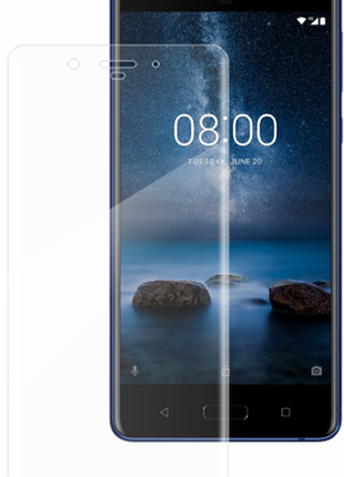 Гидрогелевая защитная пленка на nokia 8 на весь экран прозрачная