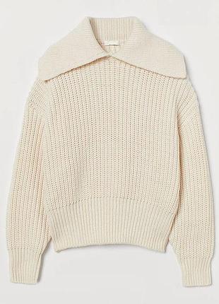 Вʼязаний светр поло h&m 4