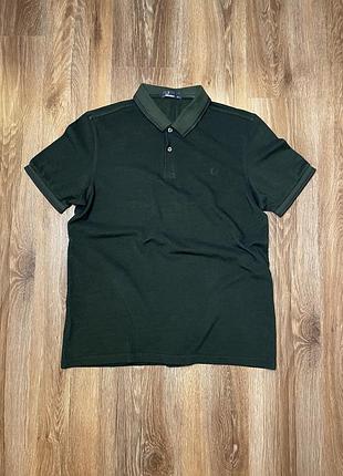 Оригинальное поло fred perry (m3600) - темно-зеленое / хаки (размер xl)