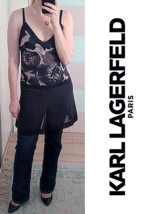 Шелковое платье в бельевом стиле karl lagerfeld