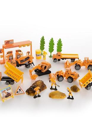Игровой набор строители. грузовик с фигурками и знаками im284