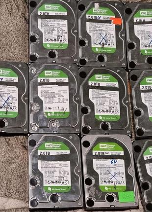 Нерабочий hdd 3.5 2 тб wd green жесткий диск western digital wd20earx wd20ears