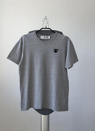 Футболка чоловіча comme des garçons play сіра xl