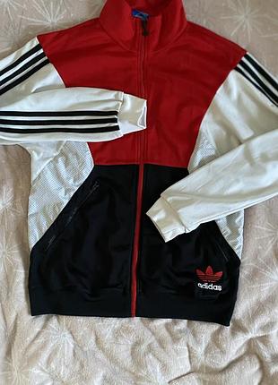 Кофта спортивна на блискавці оверсайз вінтажна нова adidas m