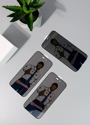 Захисне скло privacy 5d anti-static (тех.пак) для apple iphone 11 pro max / xs max (6.5") чорний