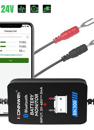 Konnwei bk300 монитор тестер аккумулятора 6-24v, bluetooth 5.0.