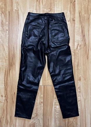 Брюки кожзам h&m з мікрофлісом р. 36 2
