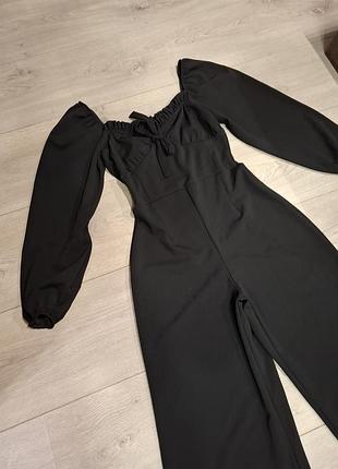 Брючний комбінезон жіночий boohoo чорний 38