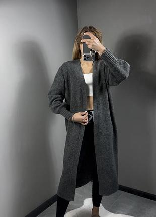 Asos сірий довгий кардиган жіночий