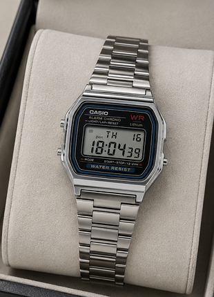 Часы casio a159w - серебристый цифровой кварцевый