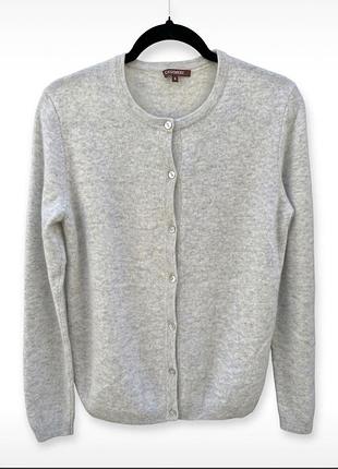 Жіночий кардиган cashmere сіро голубий s кашемір