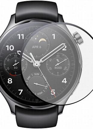 Полимерная пленка 3d (full glue) (тех.пак) для xiaomi watch s1 pro черный