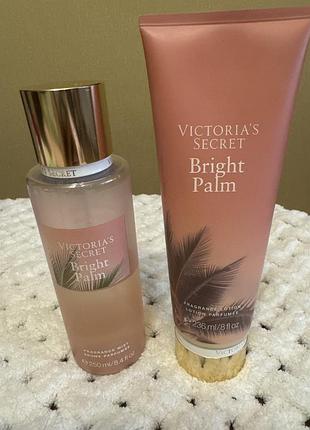 Парфумований спрей bright palm + бальзам victorias secret