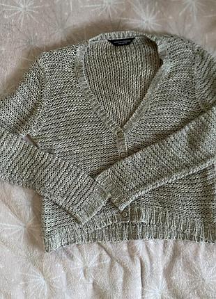 Кардиган вʼязаний сірий dorothy perkins m