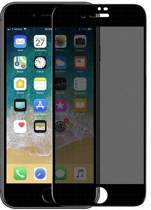 Защитное стекло privacy 5d matte (тех.пак) для apple iphone 7 / 8 / se (2020) (4.7") черный