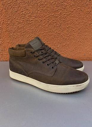 Оригінальні чоловічі шкіряні получеревики timberland chukka 48-49 розмір 32 см коричневого кольору