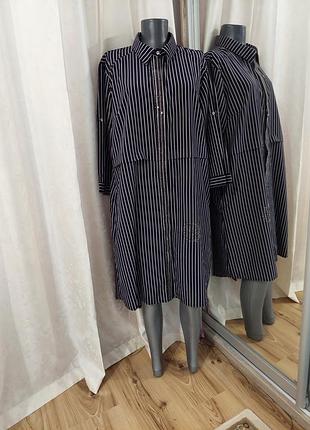 Стильное с карманами и стразами платье 👗 рубашка
