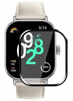 Полимерная пленка 3d (full glue) (тех.пак) для xiaomi redmi watch 4 черный
