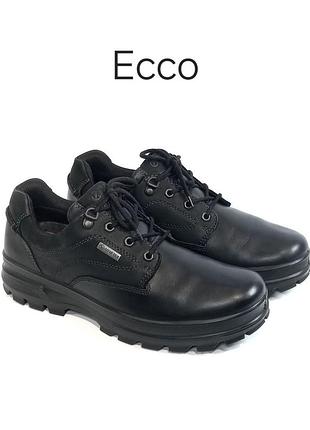 Кожаные мужские полуботинки ecco rugger track gore-tex оригинал