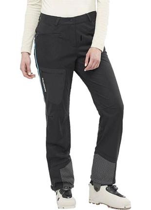 Мембранные ветрозащитные брюки salomon mountain gore-tex softshell pant woman's black