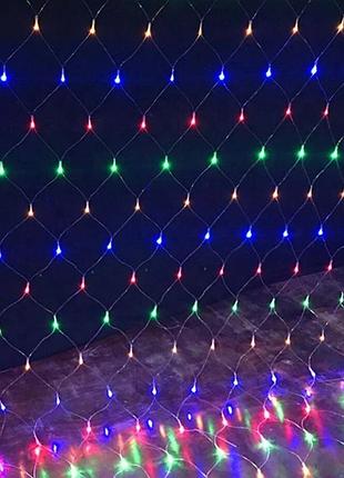Гирлянда сітка мультиколір xpro 1.5*1.5м 100 led (gr- 57_13120)