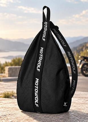 Моторюкзак motowolf mb8 black спортивна сумка-кросс боді через плече для шолома